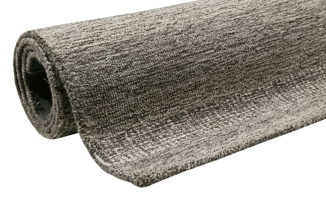 Gustav Teppich taupe braun Kurzflor rechteckig