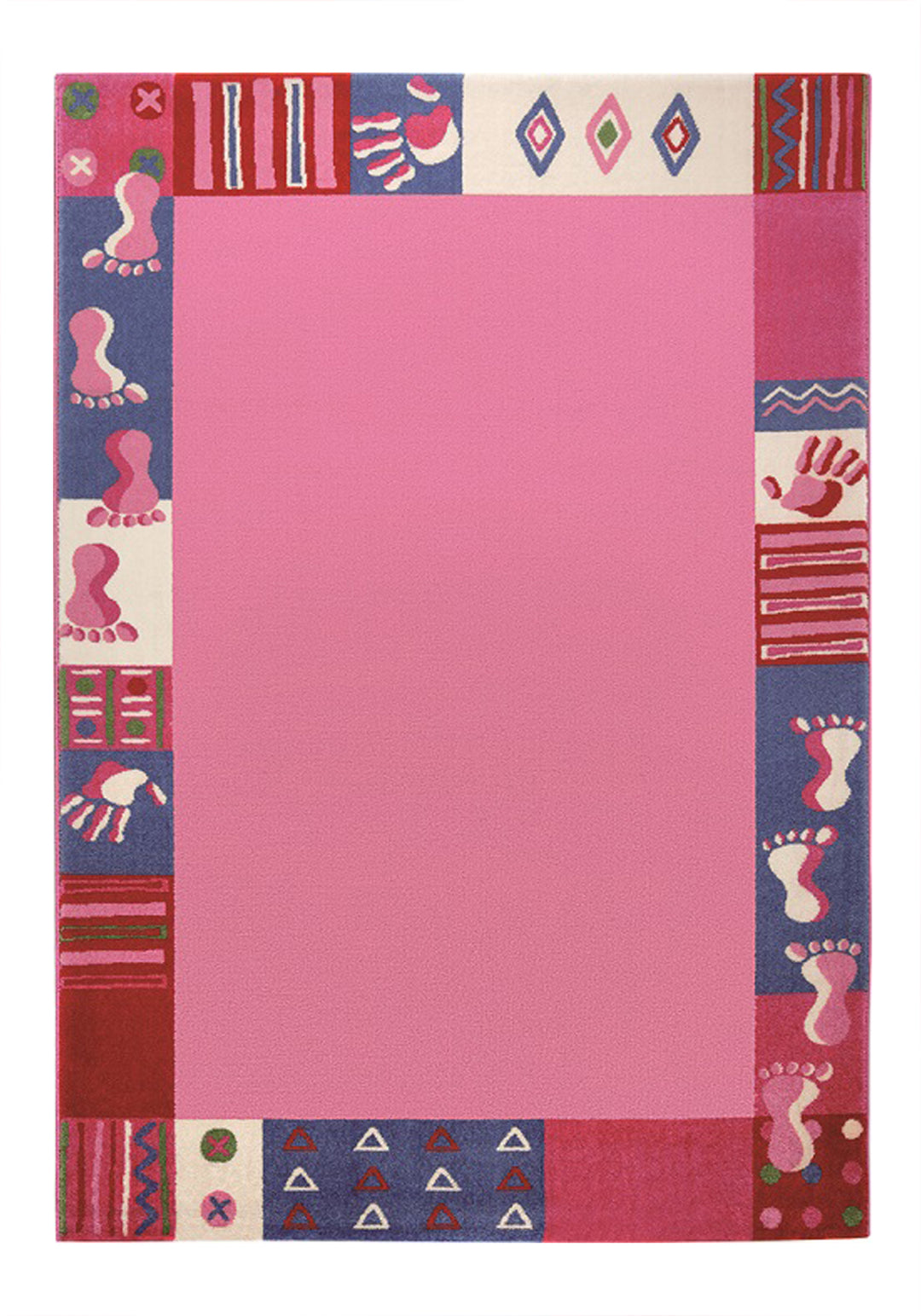Roundly hands & Feet Teppich pink Kurzflor rechteckig