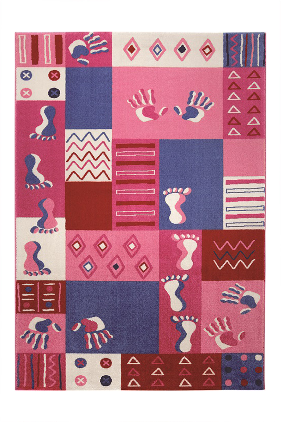 Hands & Feet Teppich pink Kurzflor rechteckig