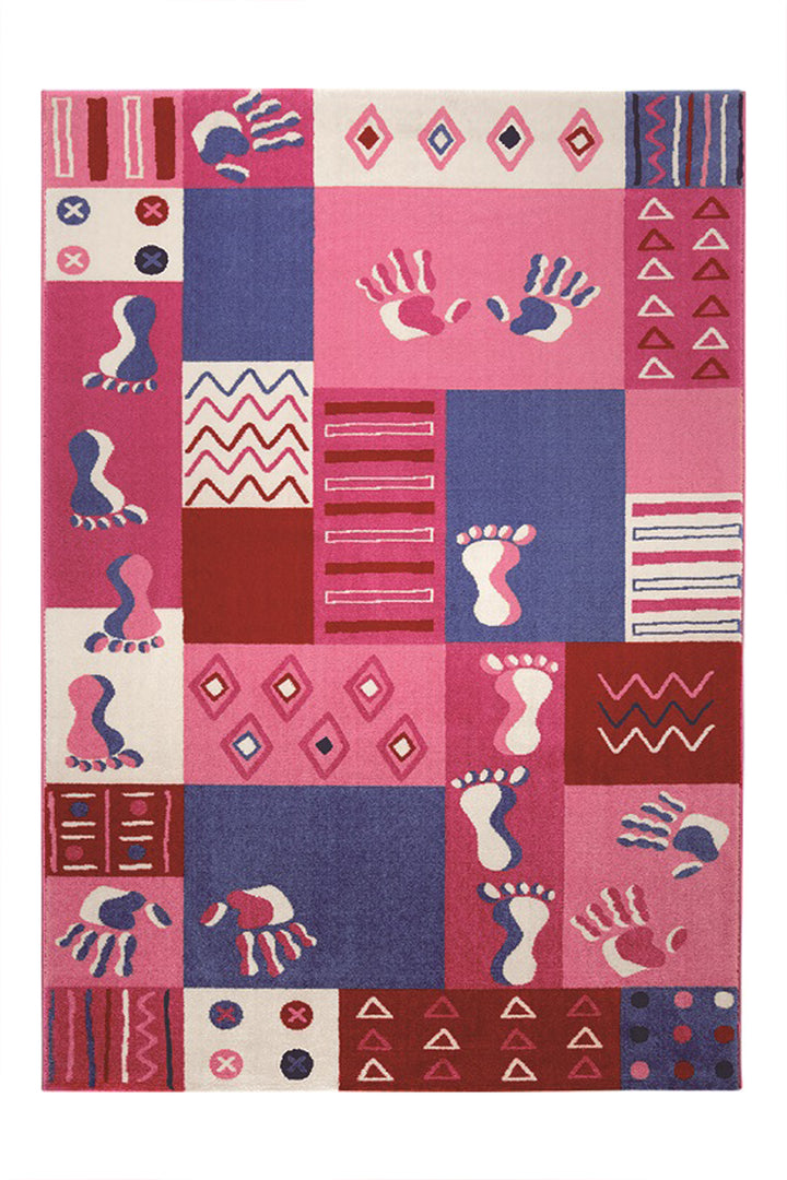 Hands & Feet Teppich pink Kurzflor rechteckig