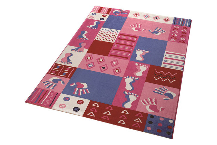 Hands & Feet Teppich pink Kurzflor rechteckig