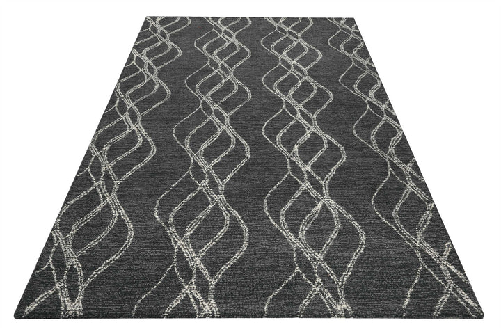 Hendrik Teppich anthrazit Kurzflor rechteckig