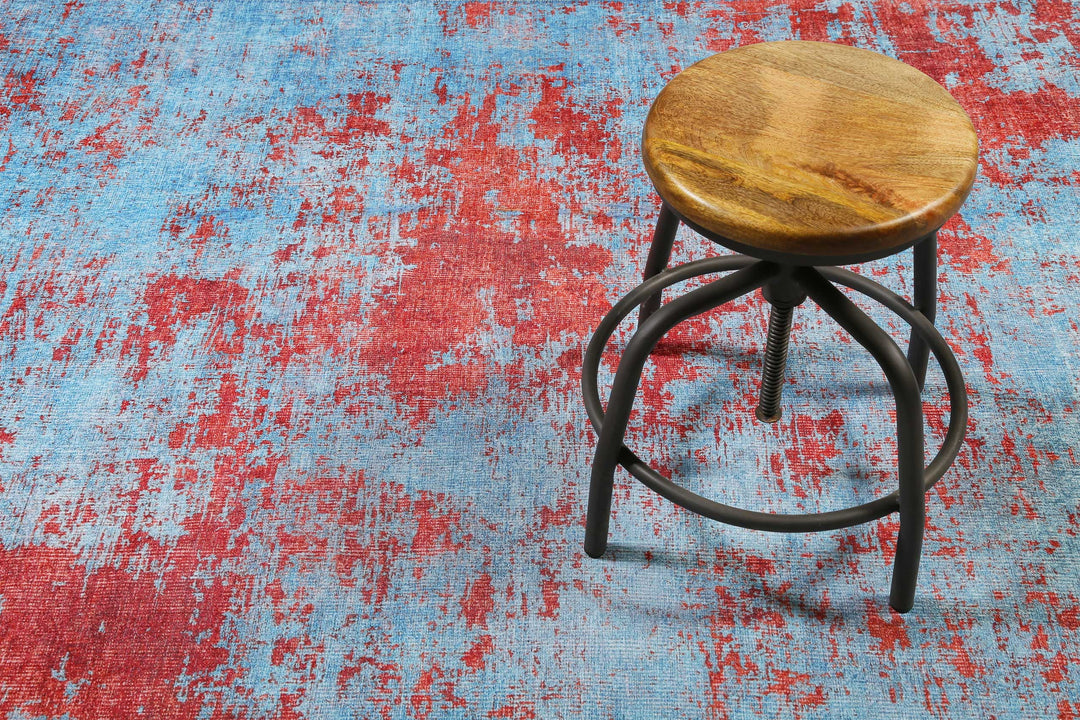 Hot Spring Teppich blau Kurzflor rechteckig