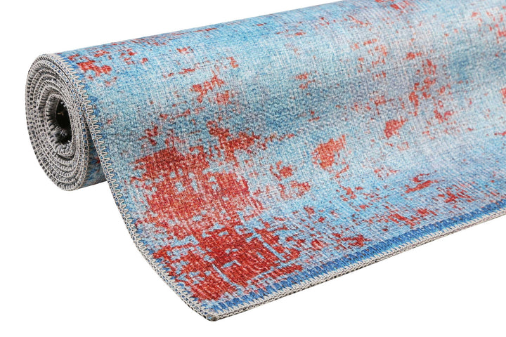 Hot Spring Teppich blau Kurzflor rechteckig