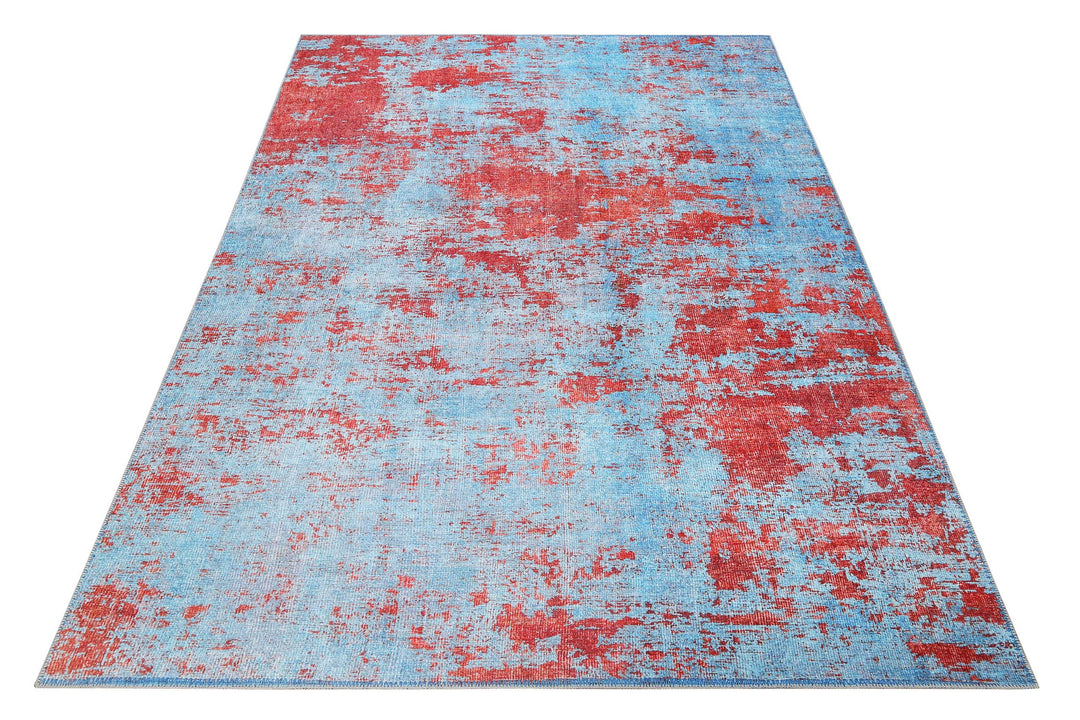 Hot Spring Teppich blau Kurzflor rechteckig