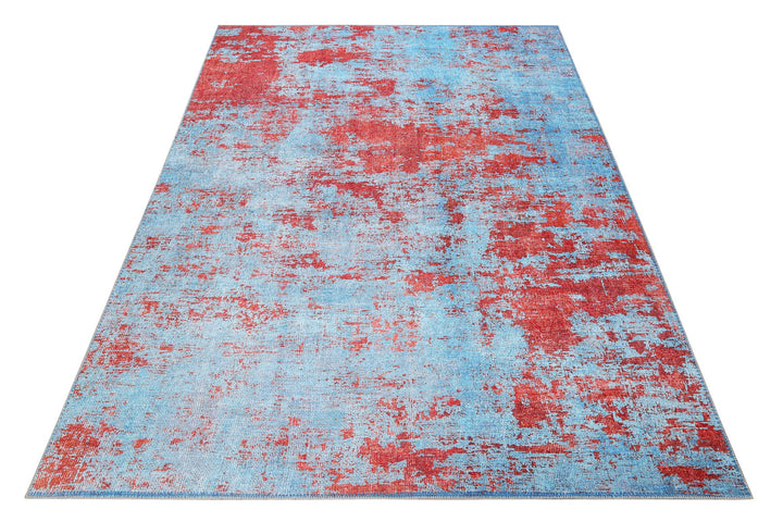 Hot Spring Teppich blau Kurzflor rechteckig