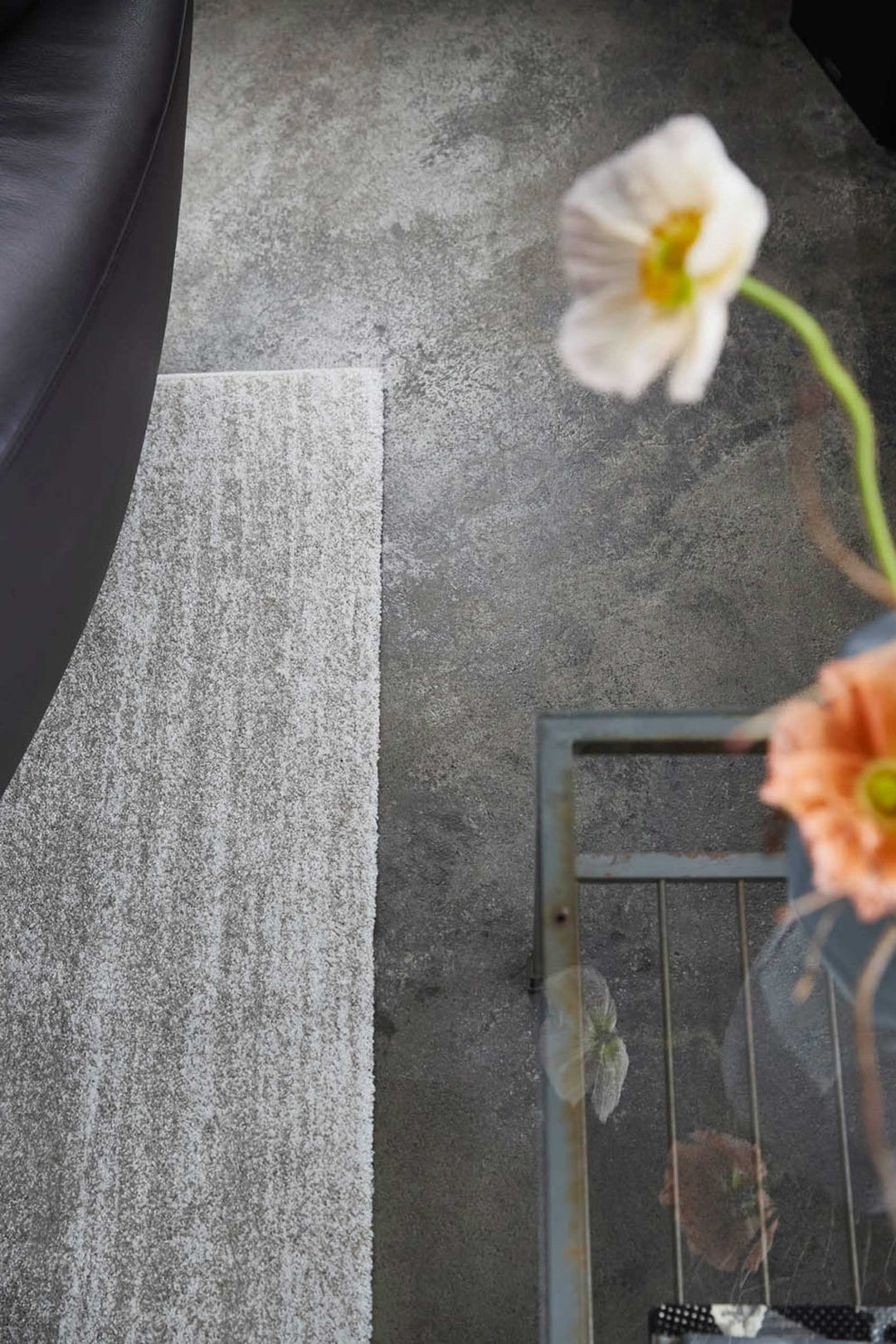 Island Beach Teppich grau Kurzflor rechteckig