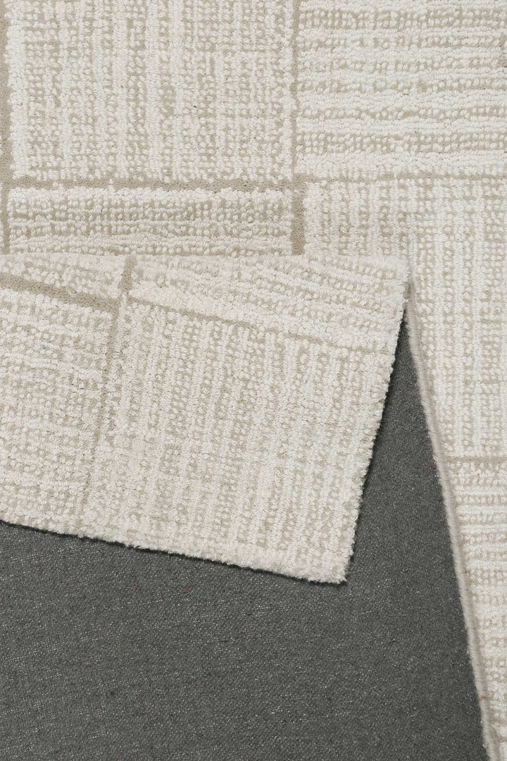 Lasse Teppich creme beige Kurzflor rechteckig