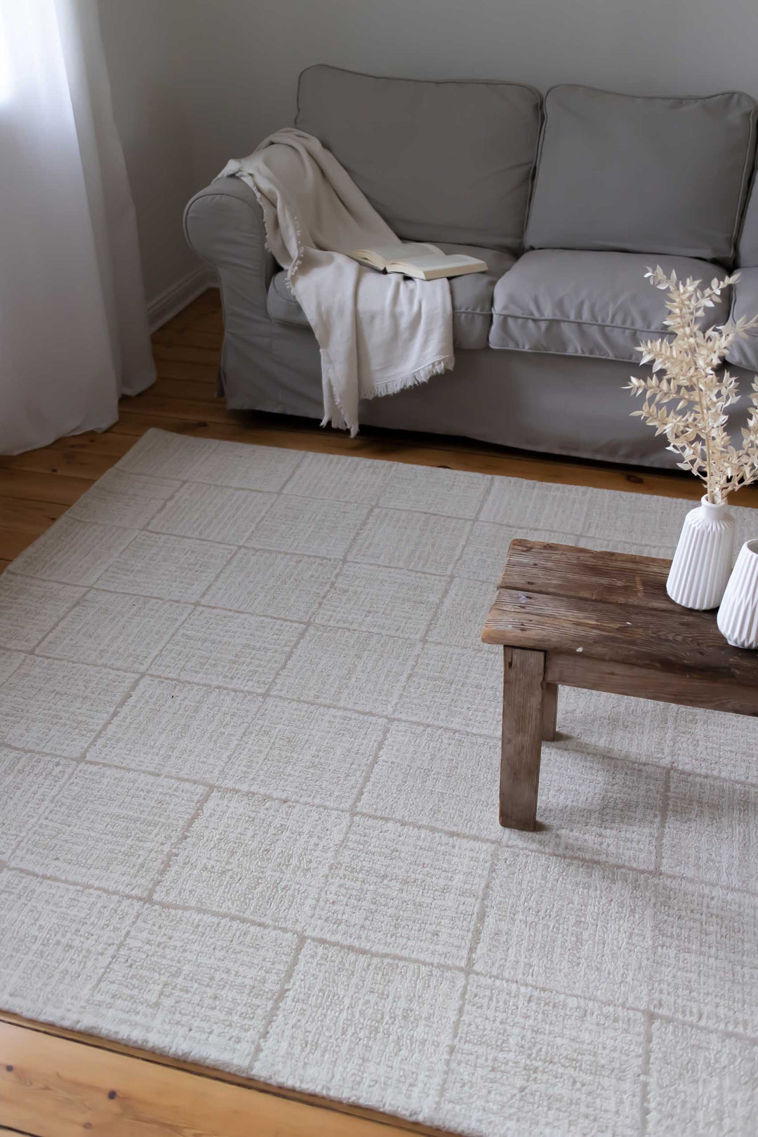 Teppich Creme Beige aus Naturfasern "Lasse" WECONhome