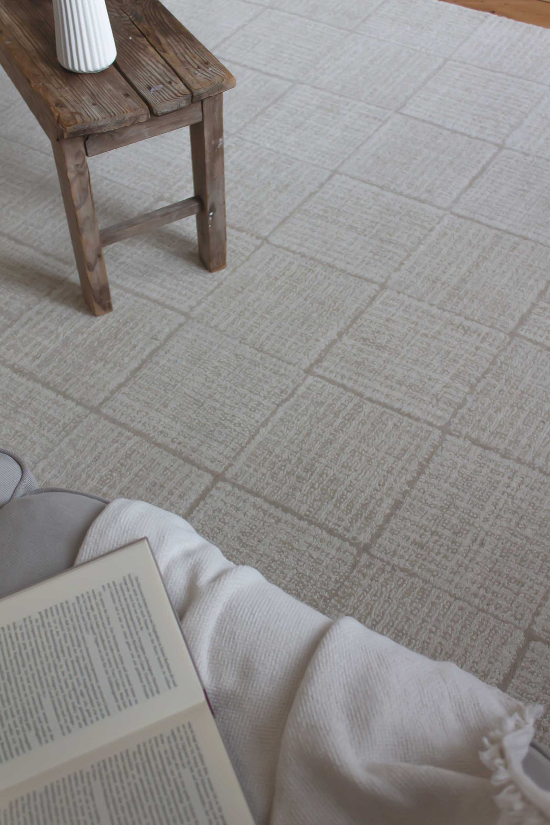 Teppich Creme Beige aus Naturfasern "Lasse" WECONhome