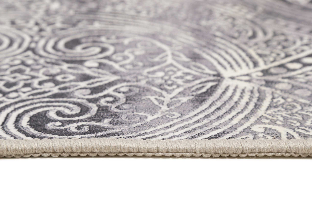 Louis Badteppich grau Kurzflor rechteckig