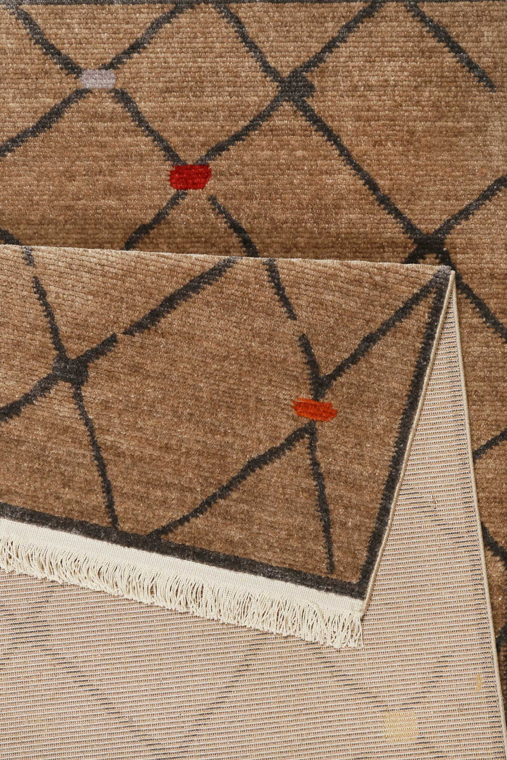 Marché Bonsecours Teppich braun Kurzflor rechteckig