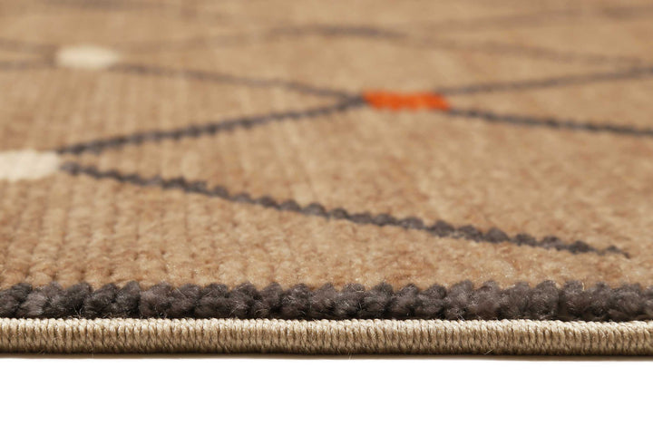 Marché Bonsecours Teppich braun Kurzflor rechteckig