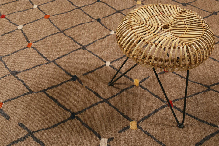 Marché Bonsecours Teppich braun Kurzflor rechteckig