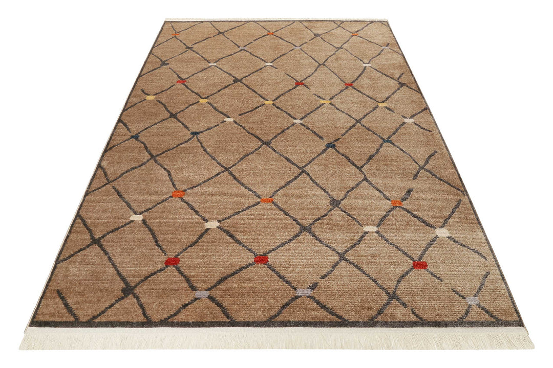 Marché Bonsecours Teppich braun Kurzflor rechteckig