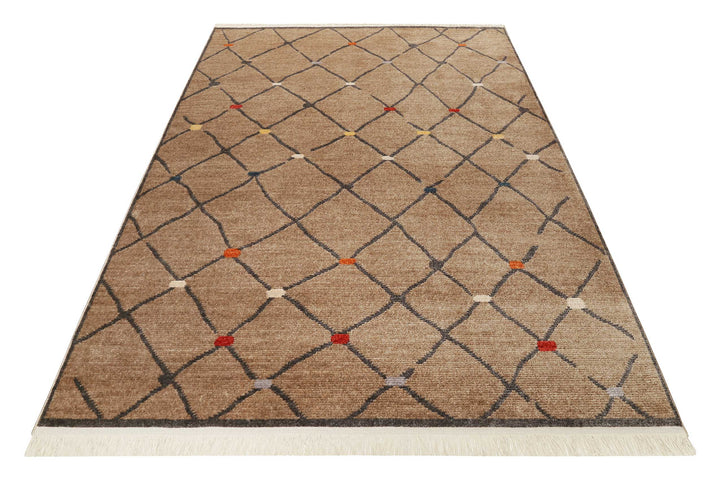 Marché Bonsecours Teppich braun Kurzflor rechteckig