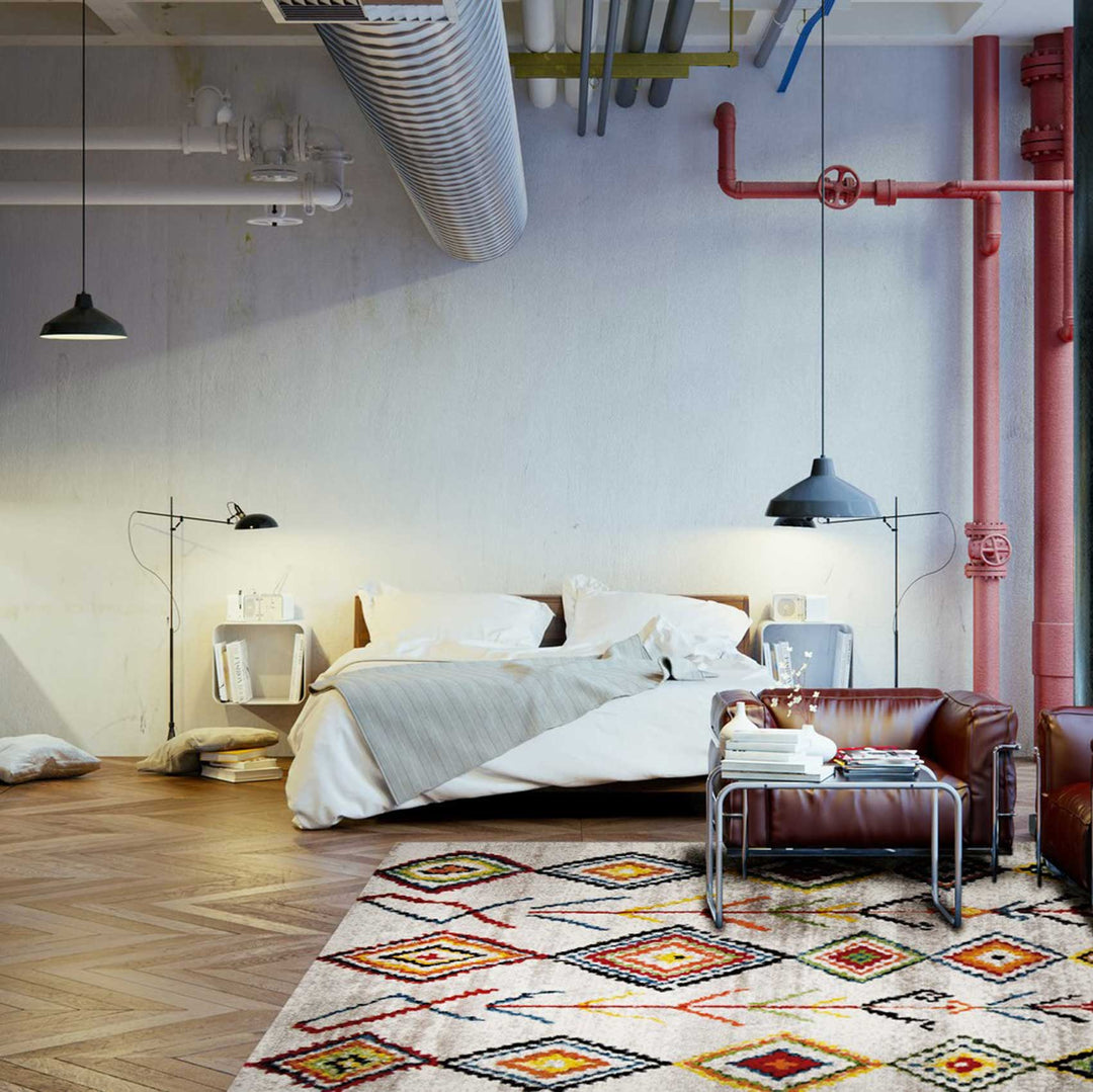 Medina Teppich multicolor Kurzflor rechteckig