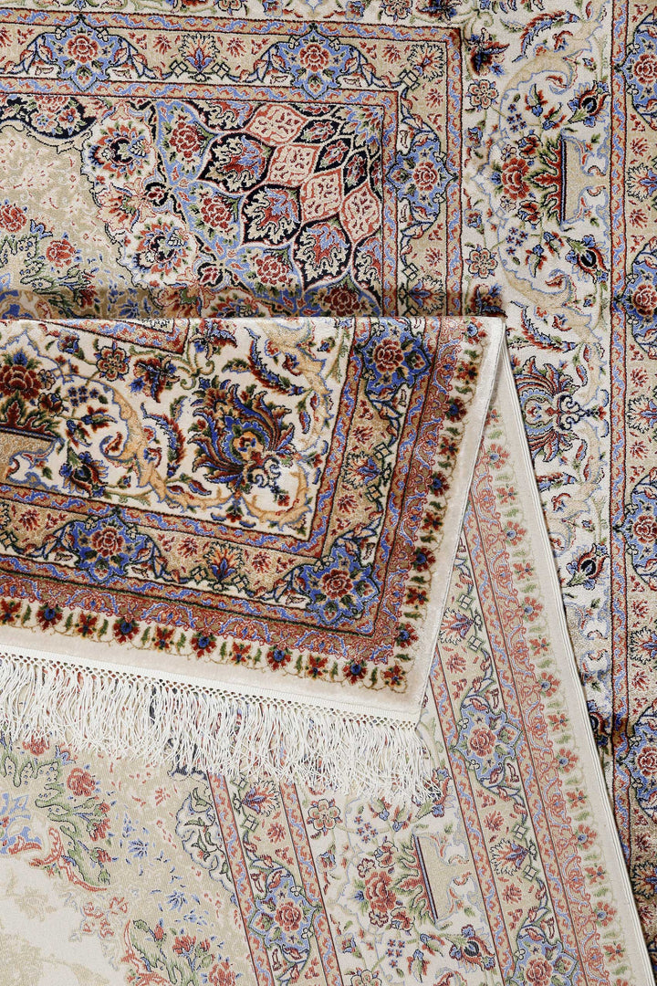 Täbriz Teppich beige Kurzflor rechteckig