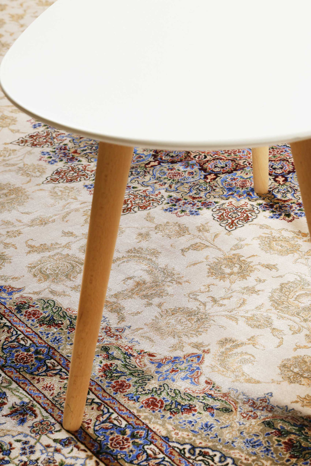 Täbriz Teppich beige Kurzflor rechteckig