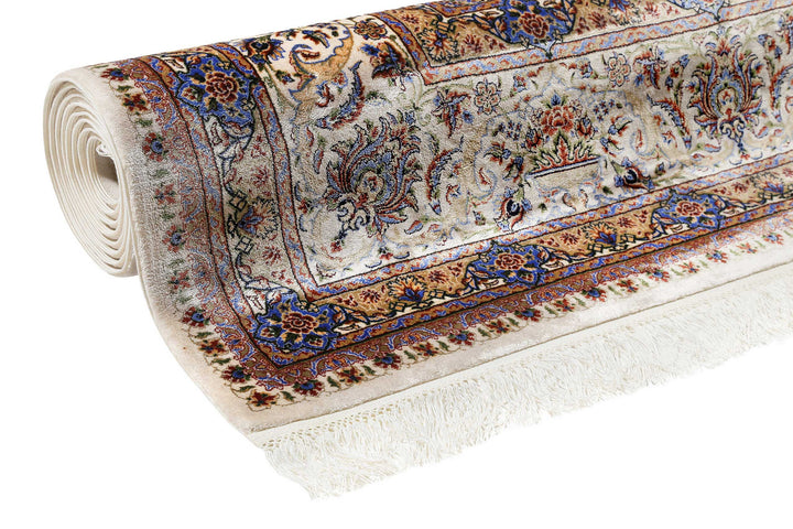 Täbriz Teppich beige Kurzflor rechteckig