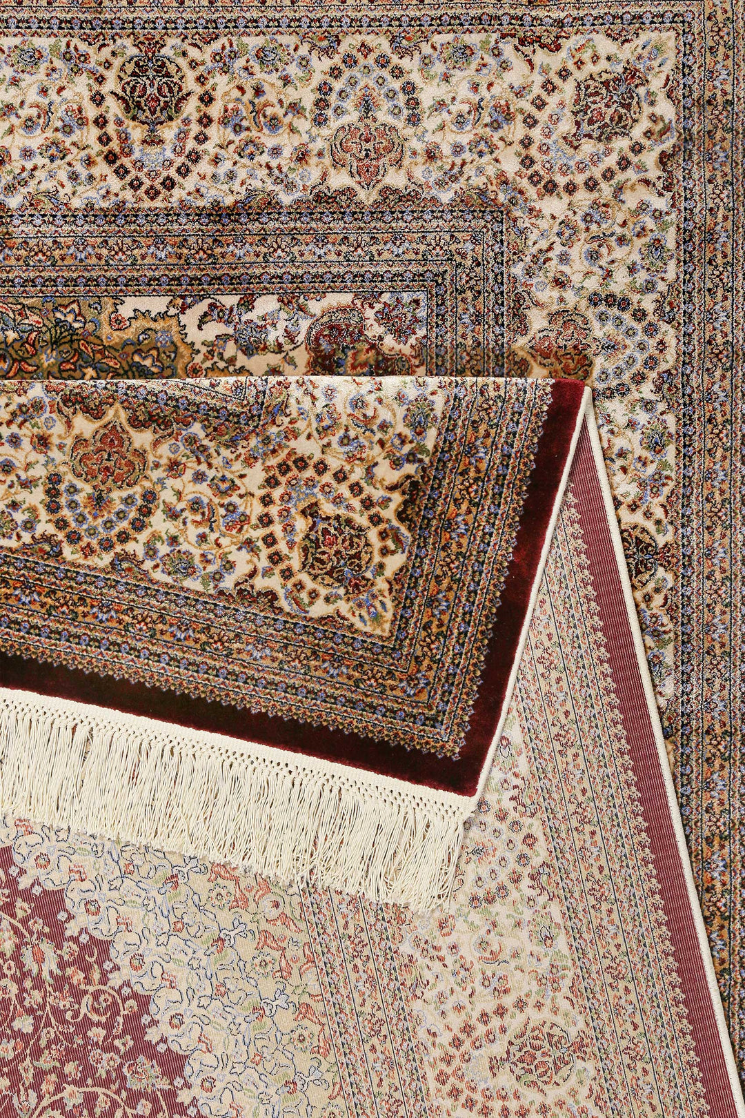 Täbriz Teppich rot Kurzflor rechteckig