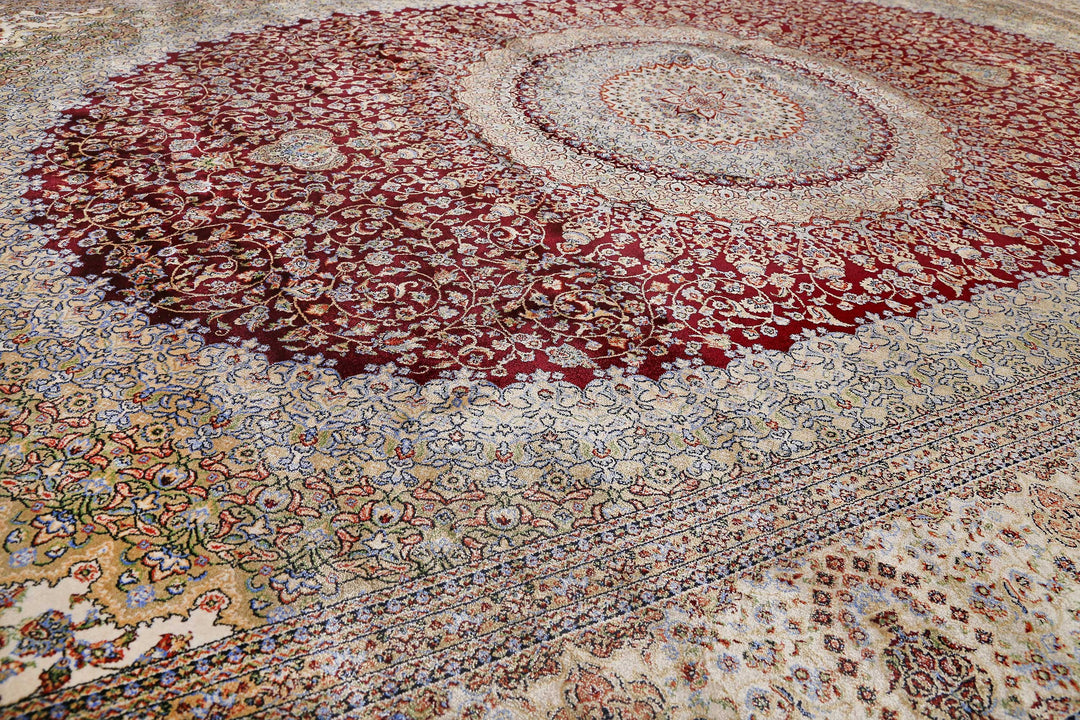 Täbriz Teppich rot Kurzflor rechteckig