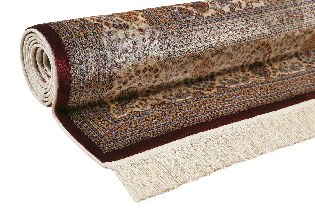 Täbriz Teppich rot Kurzflor rechteckig