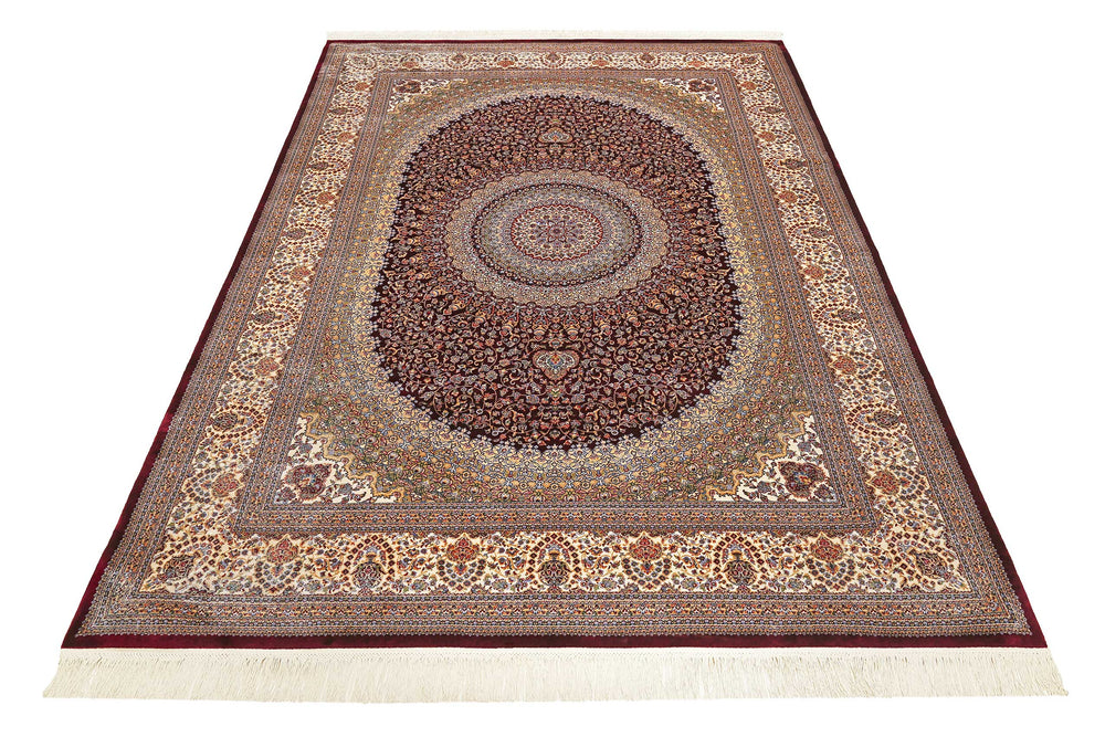 Täbriz Teppich rot Kurzflor rechteckig