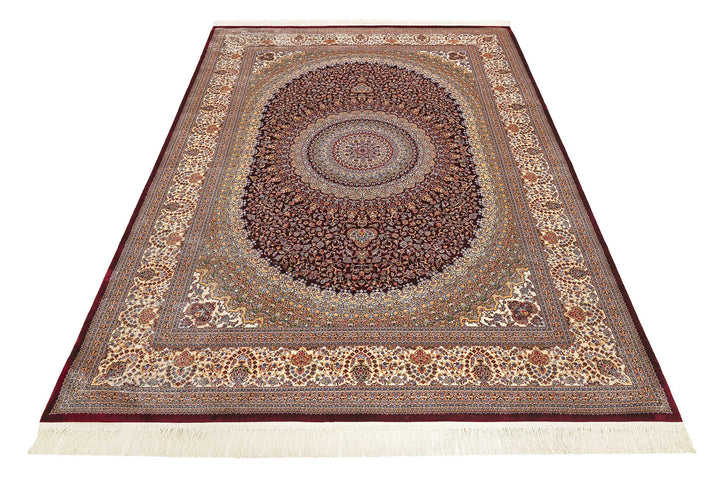 Täbriz Teppich rot Kurzflor rechteckig