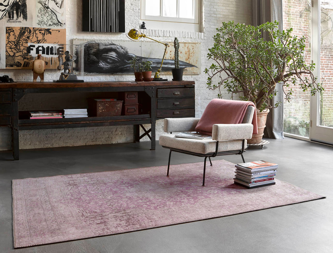 Past Future Teppich beige Kurzflor rechteckig