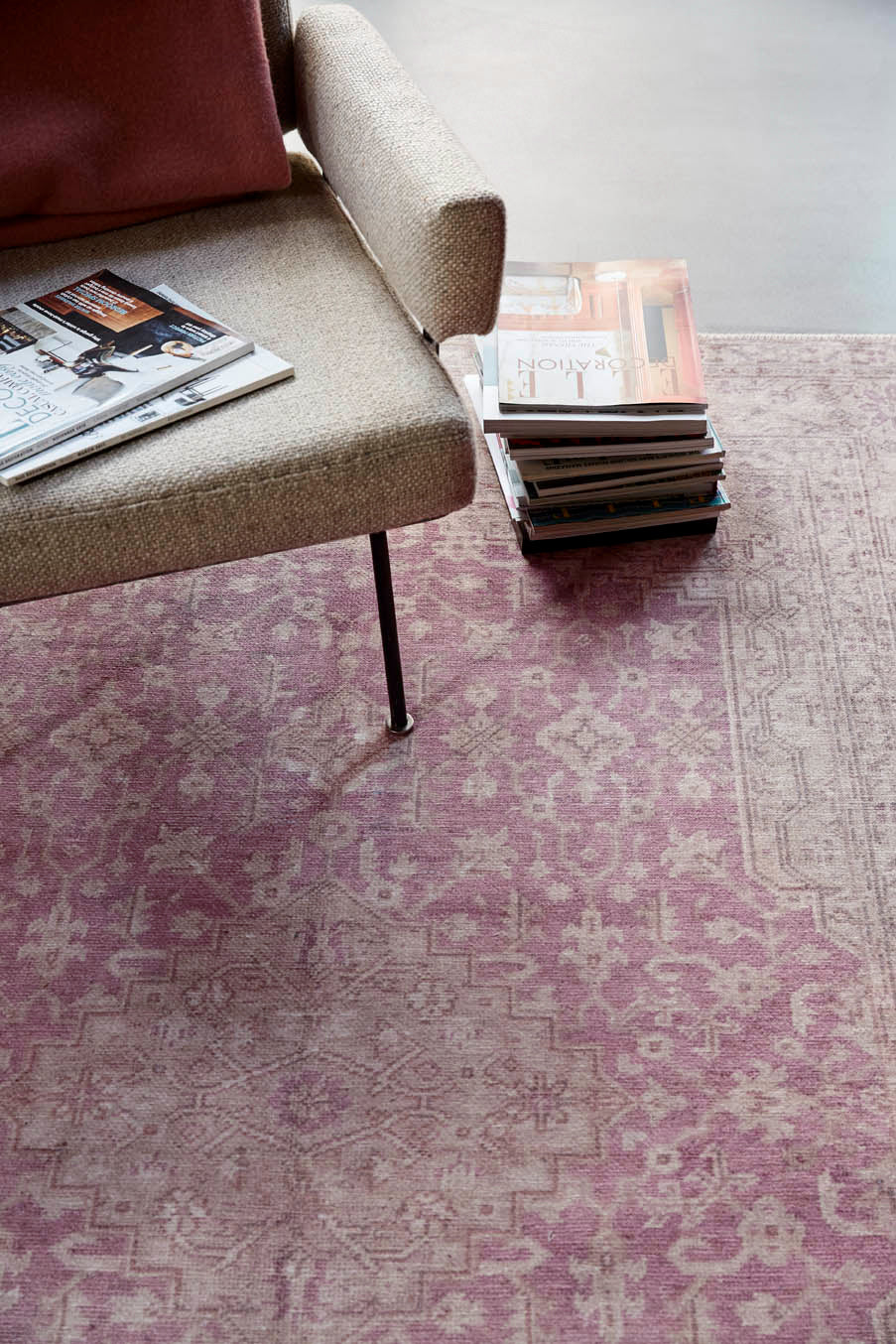 Past Future Teppich beige Kurzflor rechteckig