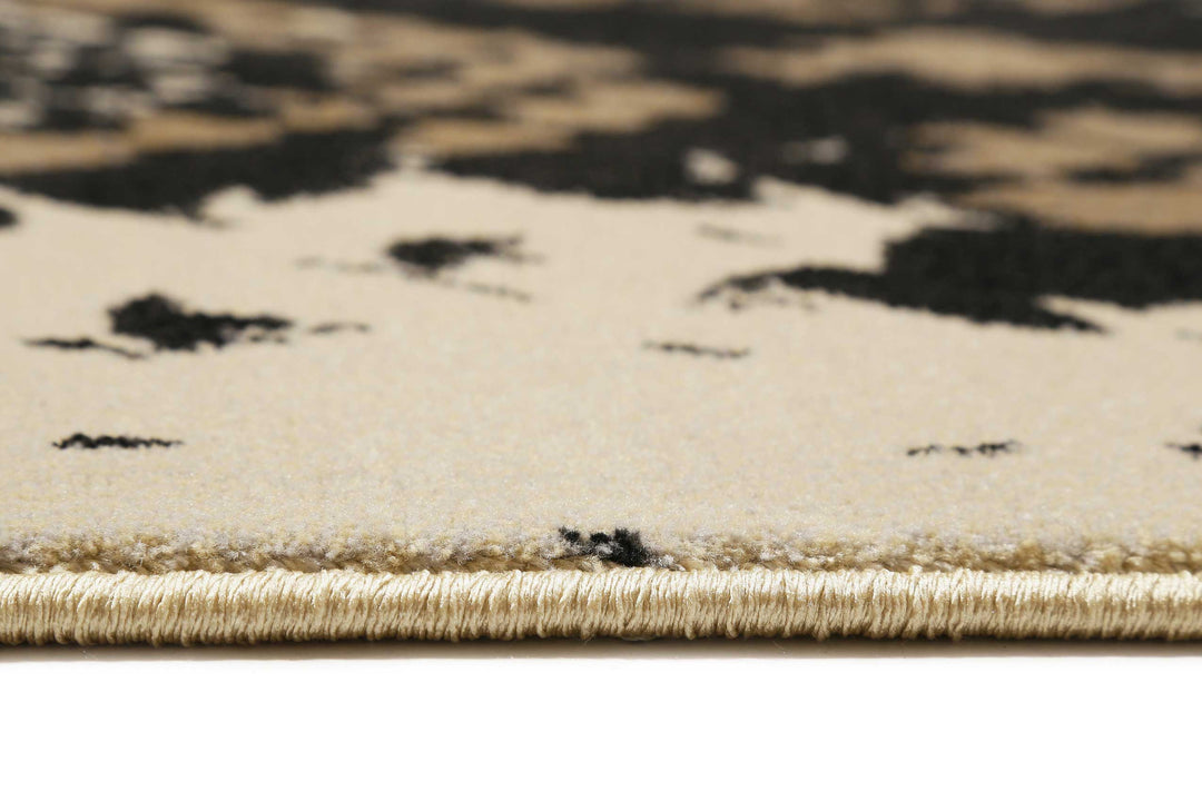 Teppich Schwarz Beige Taupe Kurzflor Phyton WECONhome online kaufen