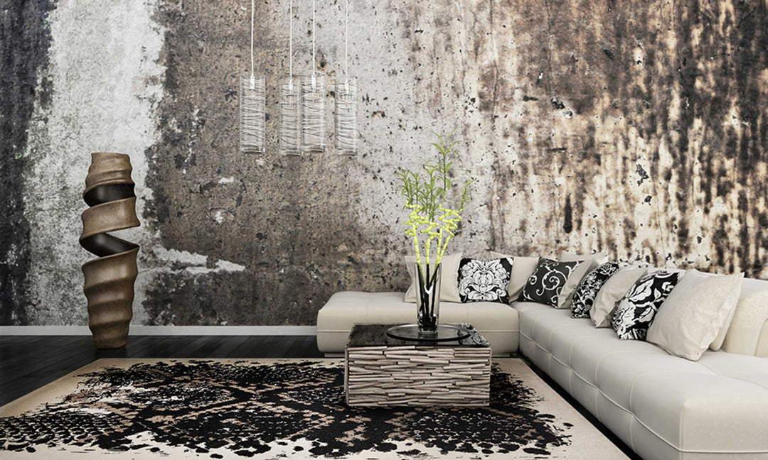 Phyton Teppich braun Kurzflor rechteckig