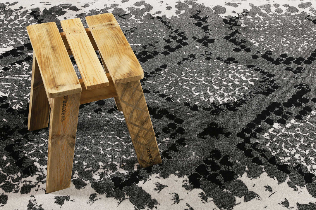 Phyton Teppich grau Kurzflor rechteckig