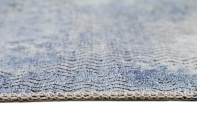 Vintage Teppich Blau Grau Kurzflor » Radiate « WECONhome
