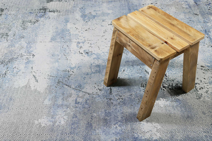 Radiate Teppich blau Kurzflor rechteckig