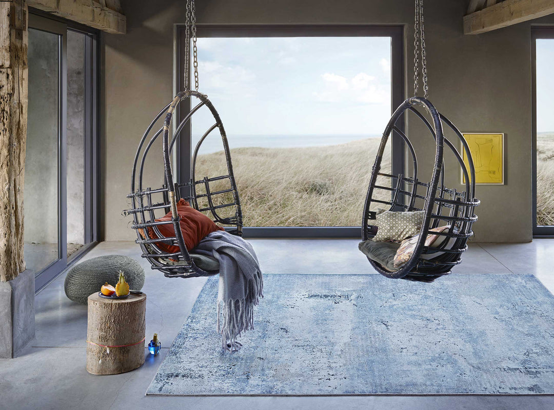 Radiate Teppich blau Kurzflor rechteckig