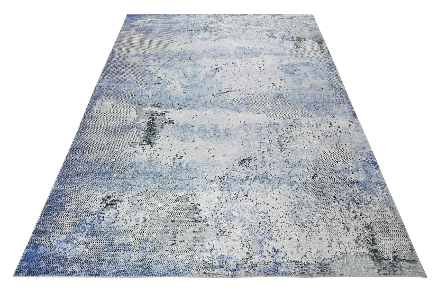 Vintage Teppich Blau Grau Kurzflor » Radiate « WECONhome – Outlet-Teppiche | Kurzflor-Teppiche