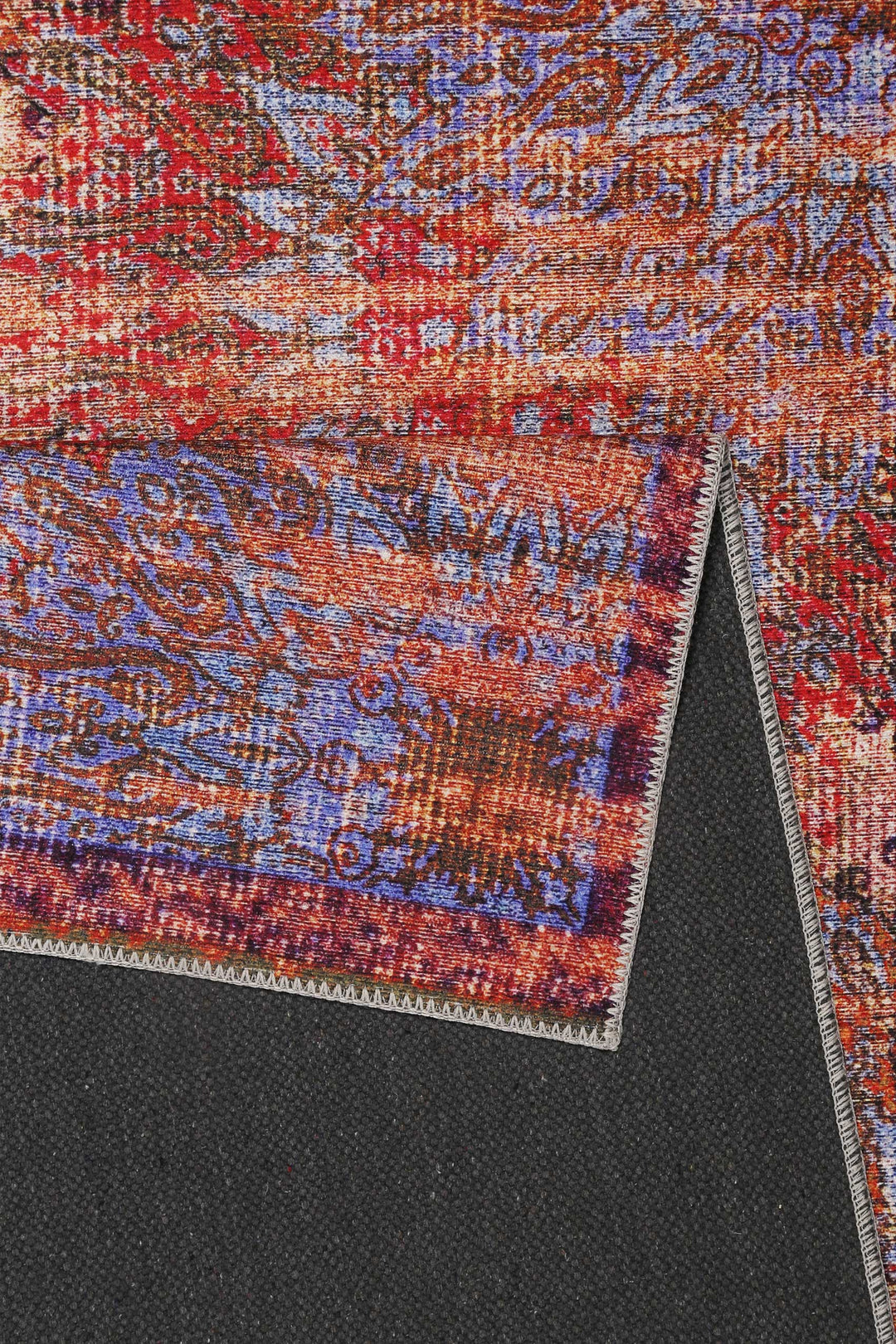 Rooftop Teppich rot Kurzflor rechteckig