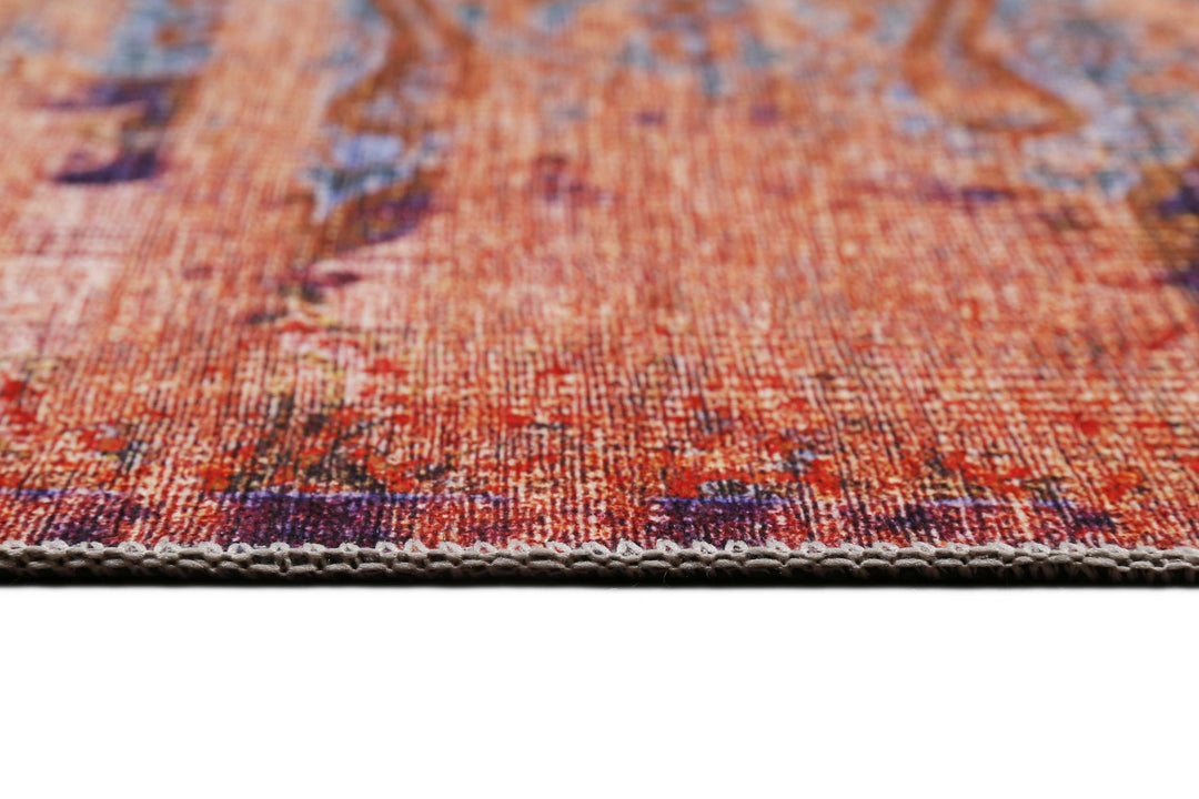 Rooftop Teppich rot Kurzflor rechteckig