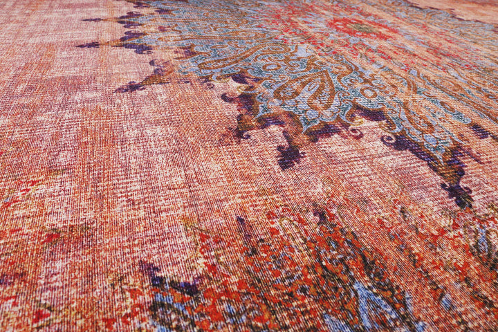 Rooftop Teppich rot Kurzflor rechteckig