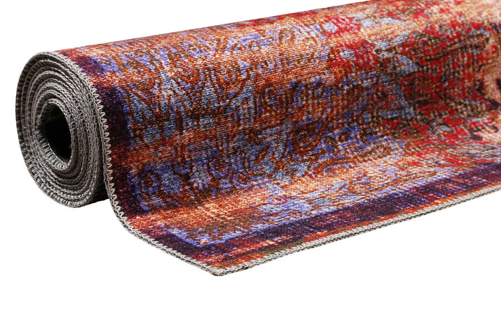 Rooftop Teppich rot Kurzflor rechteckig