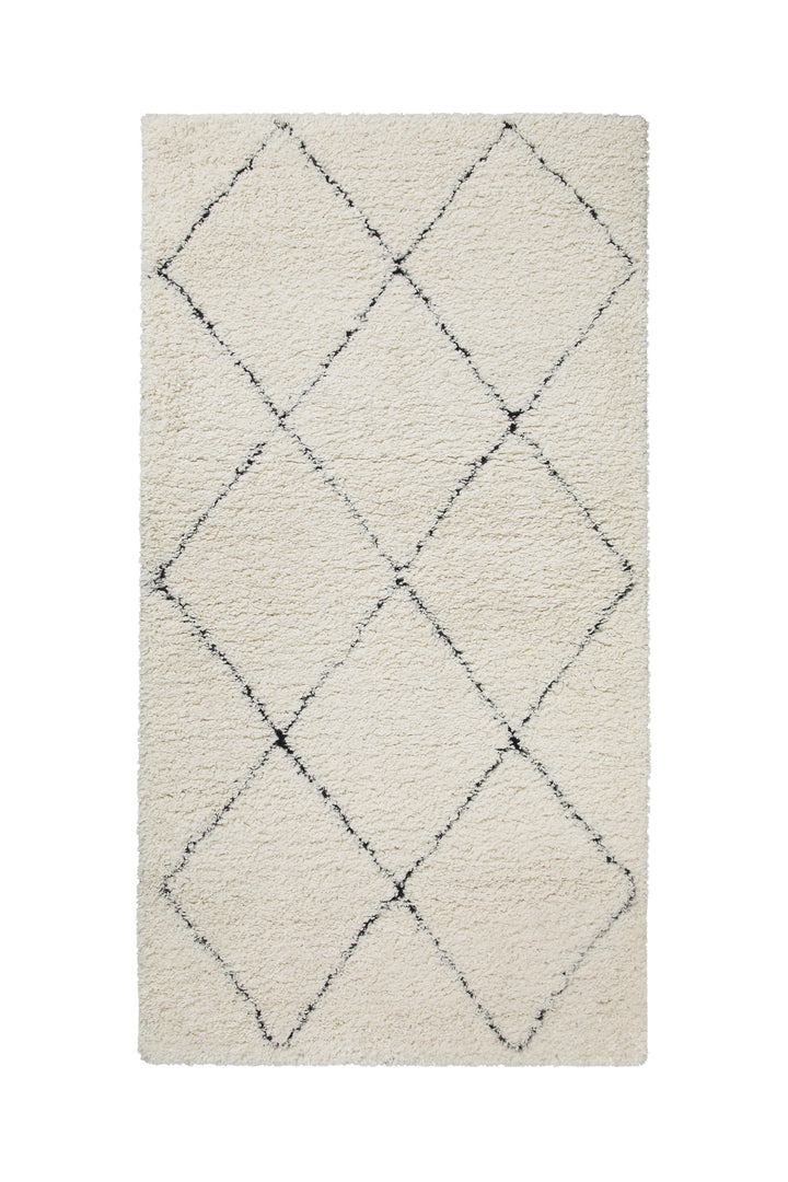 STUDIO two Teppich creme beige Hochflor rechteckig