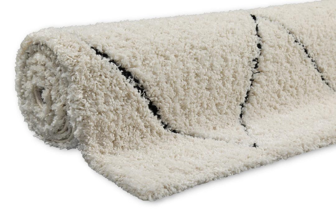 STUDIO two Teppich creme beige Hochflor rechteckig