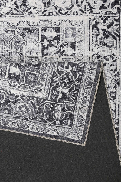 Vintage Teppich Grau Kurzflor » Seelace « WECONhome