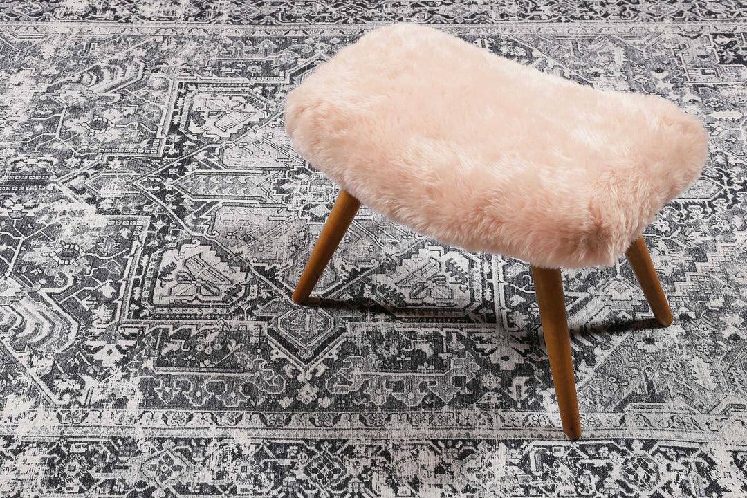 Seelace Teppich grau Kurzflor rechteckig