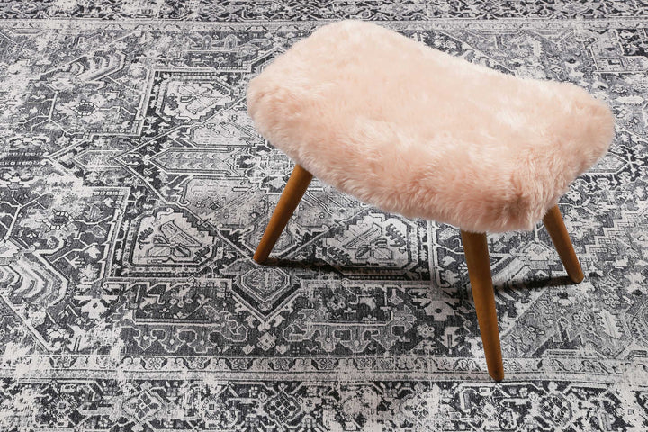 Seelace Teppich grau Kurzflor rechteckig