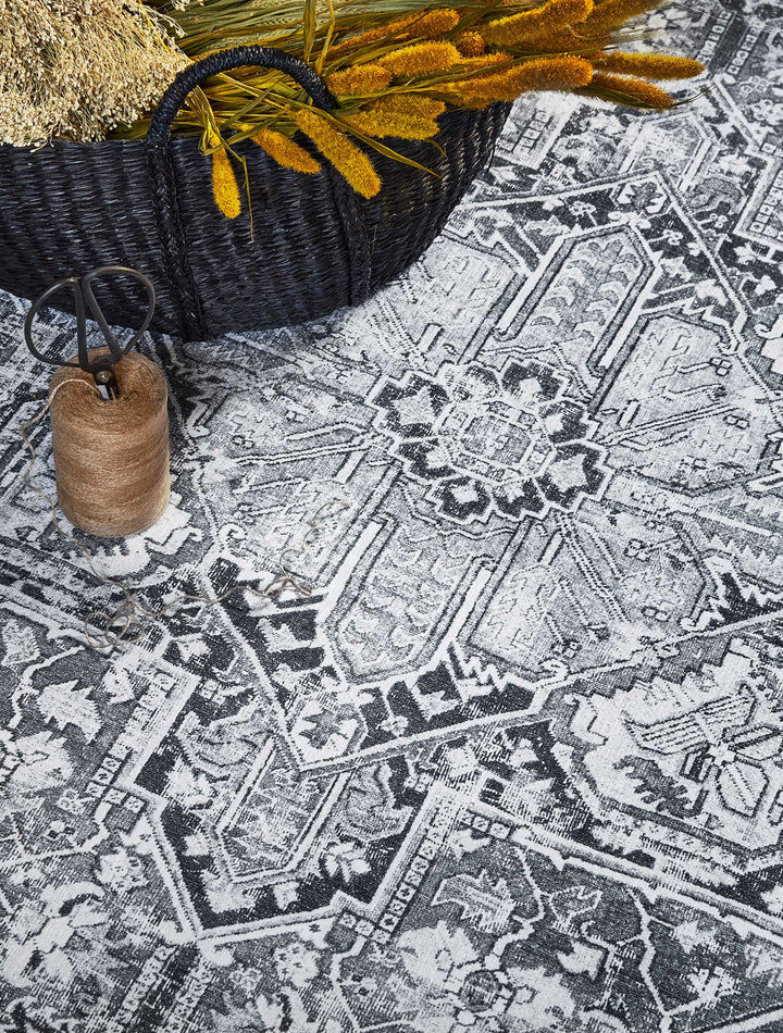 Seelace Teppich grau Kurzflor rechteckig