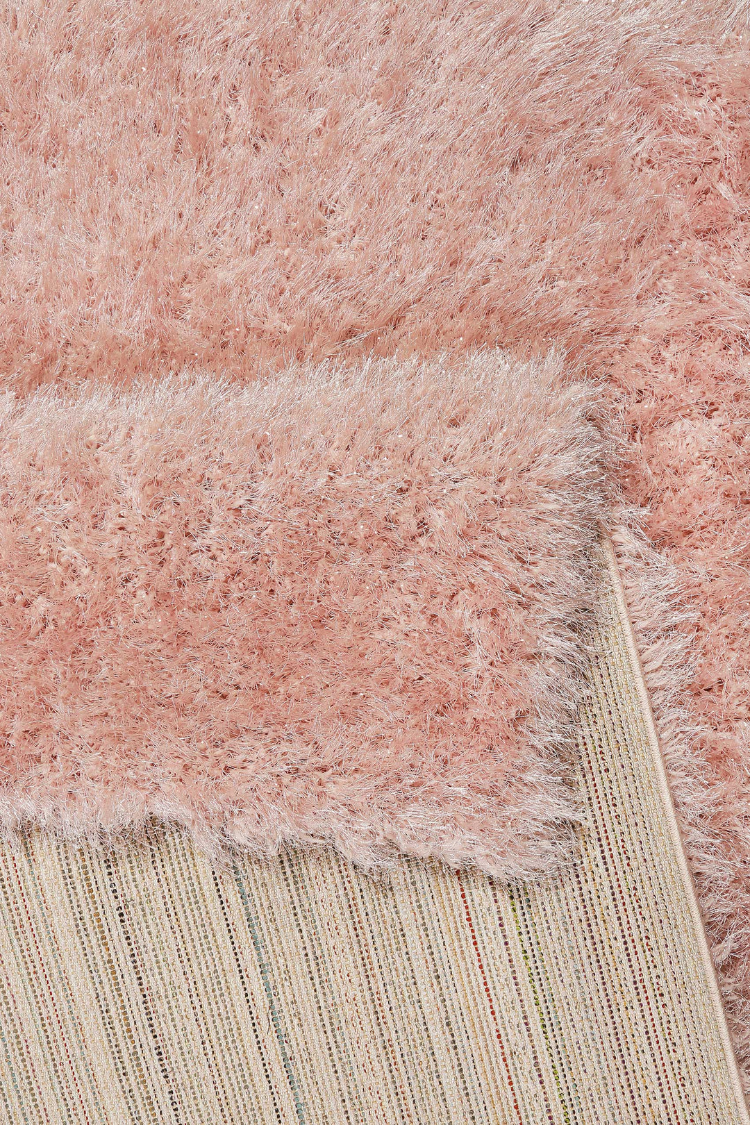 Shiny Touch Teppich rosa Hochflor rechteckig
