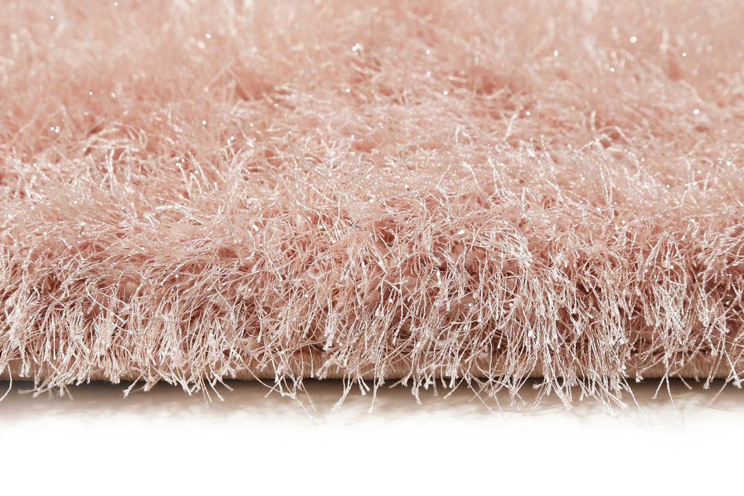 Shiny Touch Teppich rosa Hochflor rechteckig